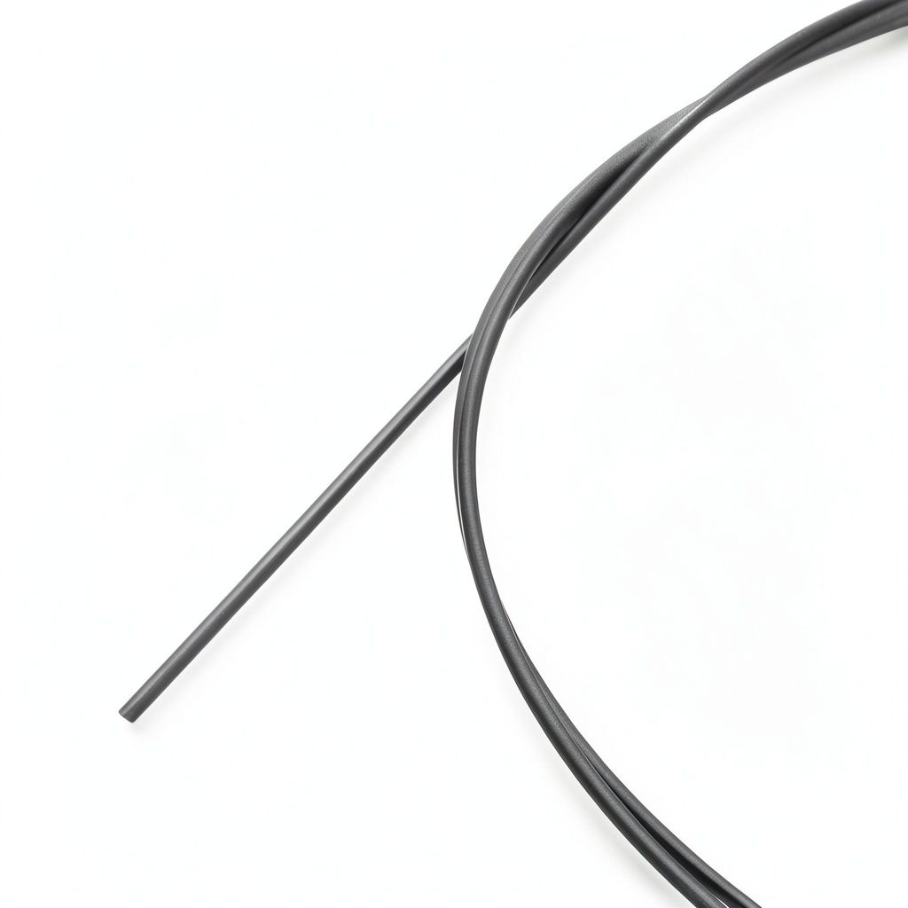 uxcell spring steel wire being bent for a fishing rod guide