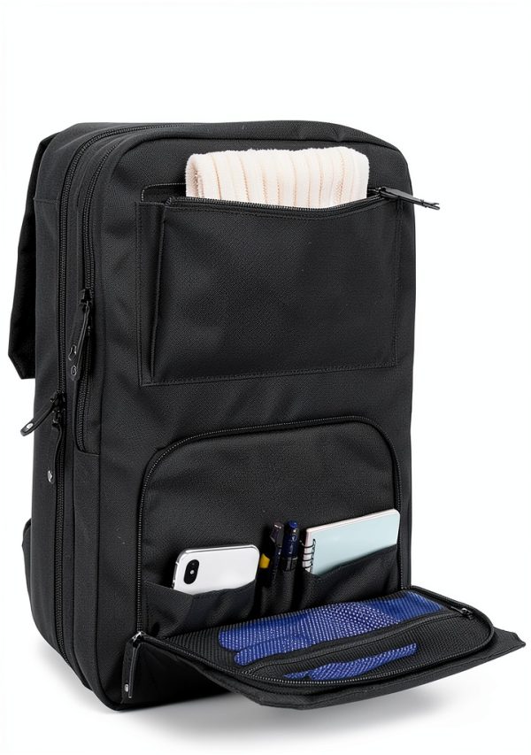 samdew Large Chef Backpack & Knife Bag, Knife Backpack and Chef Bag with Lock Hole, Knife Carrier Chef Utensil Case with Multiple Pockets & Slots for Kitchenware, Patent Design (Knife Not Included)-3