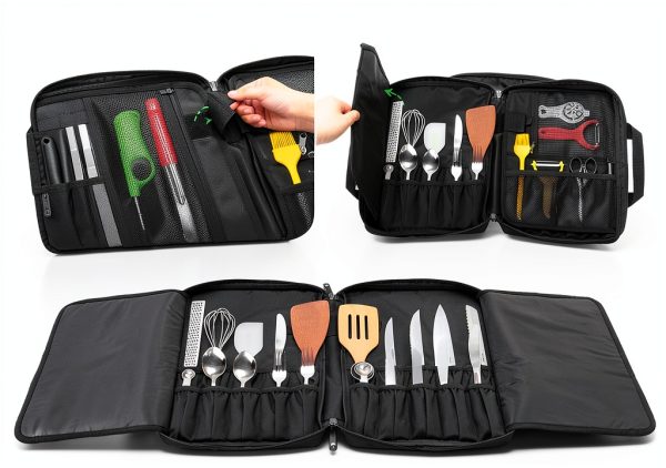 Chef Backpack Samdew Three-Layer Knife Case with 12+23 Slots-1
