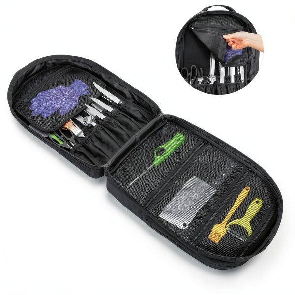 Chef Backpack Samdew Three-Layer Knife Case with 12+23 Slots-2