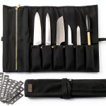 Chef Knife Roll Bag Gyuto Haven 6‑Slot Black Waxed Canvas Case-0
