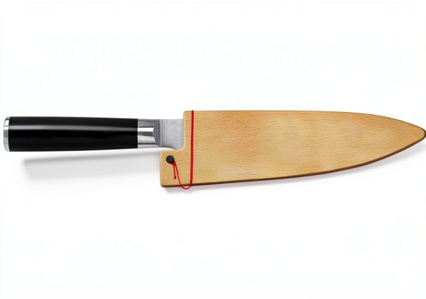 Shun Saya Sheath Universal Fit 7-8" Chef & Santoku Knives Beech Wood-1