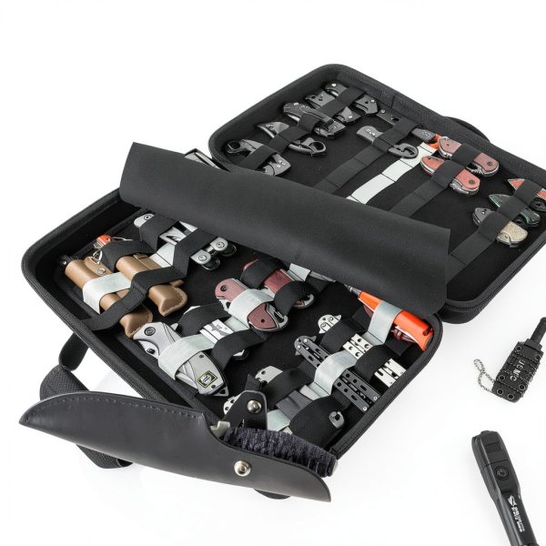 Knife Display Case BRANTMAKER 61+ Knife Organizer with Shoulder Strap-1