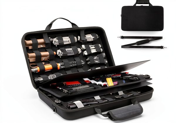 Knife Display Case BRANTMAKER 61+ Knife Organizer with Shoulder Strap-0