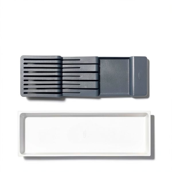 OXO Good Grips Compact Knife Drawer Organizer White Expandable-5