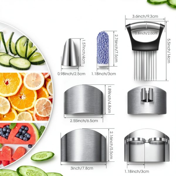 Finger Guard Chengu 9-Piece Stainless Steel Knife Protector Set-1