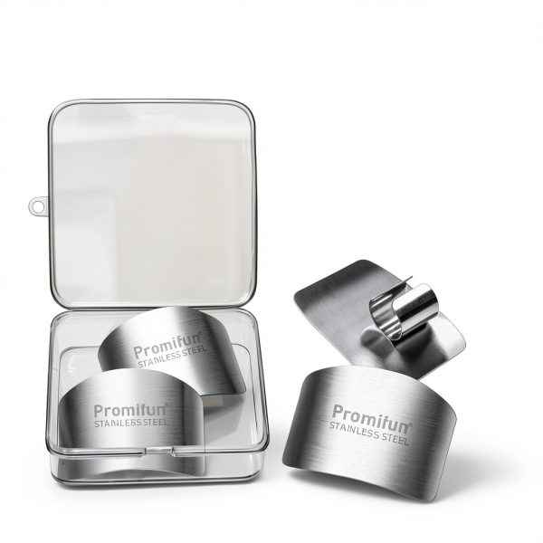 Finger Guards for Cutting Promifun Stainless Steel 4-Piece Knife Guard-1